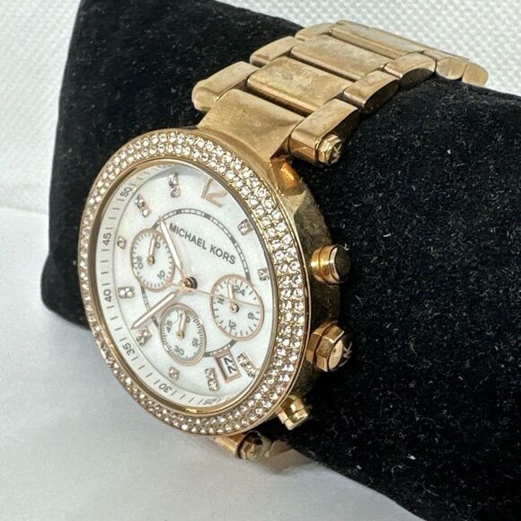 Michael Kors Parker MK5491 Women\'s Gold Stainless Steel Analog Dial Watch NUL33 main image 5